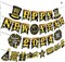 2024 New Year Party Decorations Party Supplies Black Gold Party Banner
